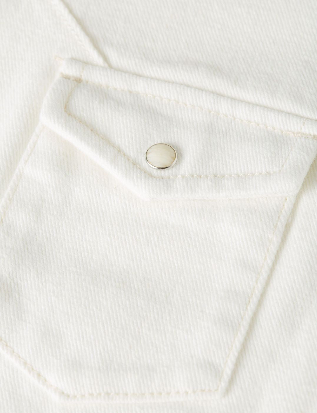 Chemise Cap Sleeve Fitted Denim - Stardust White