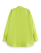 Broderad girlfriend-skjorta - Green Glow