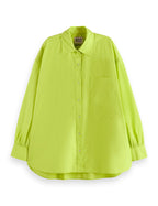 Broderad girlfriend-skjorta - Green Glow