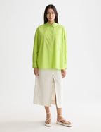 Broderad girlfriend-skjorta - Green Glow