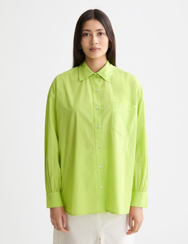 Girlfriend overhemd met borduursels - Green Glow