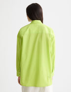 Broderad girlfriend-skjorta - Green Glow