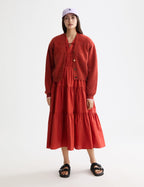 Cardigan Relaxed Fit Soffice - Ketchup