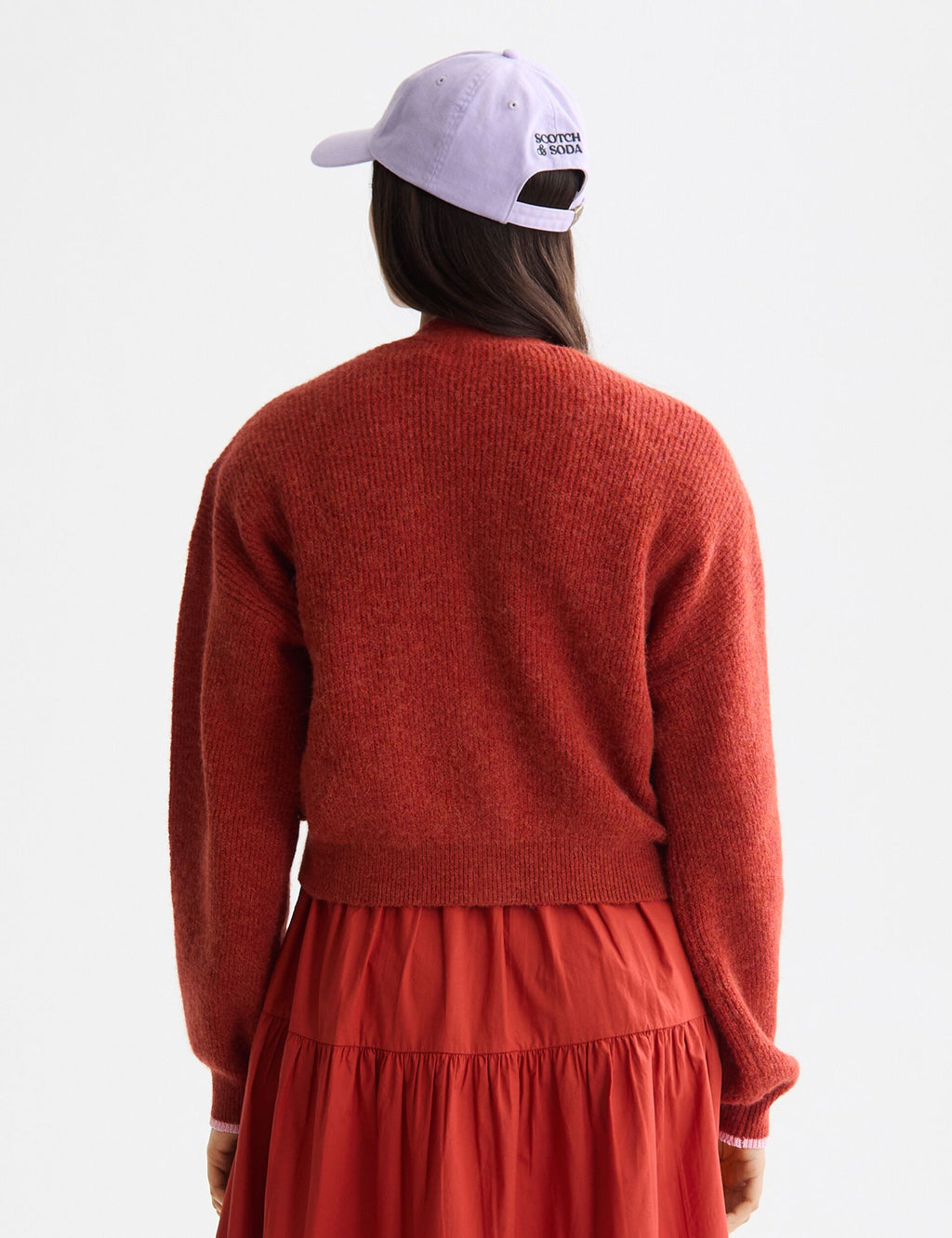 Cardigan Relaxed Fit Soffice - Ketchup