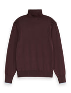 Maglione a Collo Alto Taglio Morbido - Chocolate Plum
