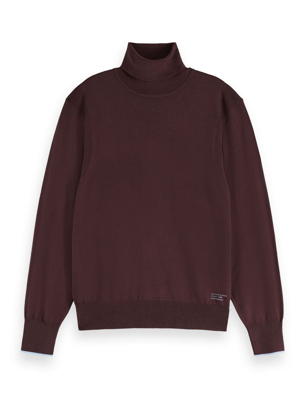 Maglione a Collo Alto Taglio Morbido - Chocolate Plum