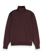 Maglione a Collo Alto Taglio Morbido - Chocolate Plum