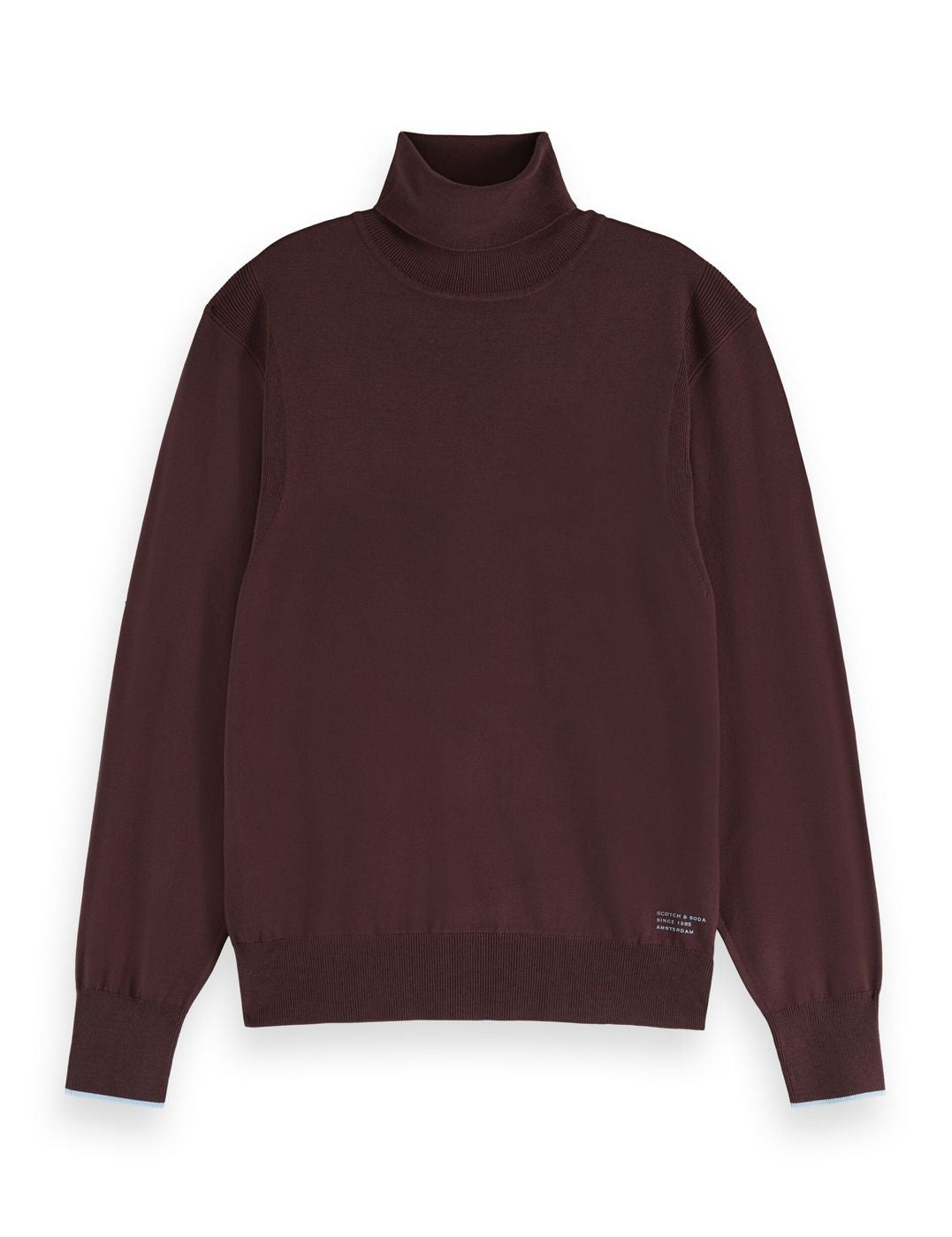 Maglione a Collo Alto Taglio Morbido - Chocolate Plum
