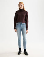 Maglione a Collo Alto Taglio Morbido - Chocolate Plum