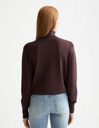 Maglione a Collo Alto Taglio Morbido - Chocolate Plum