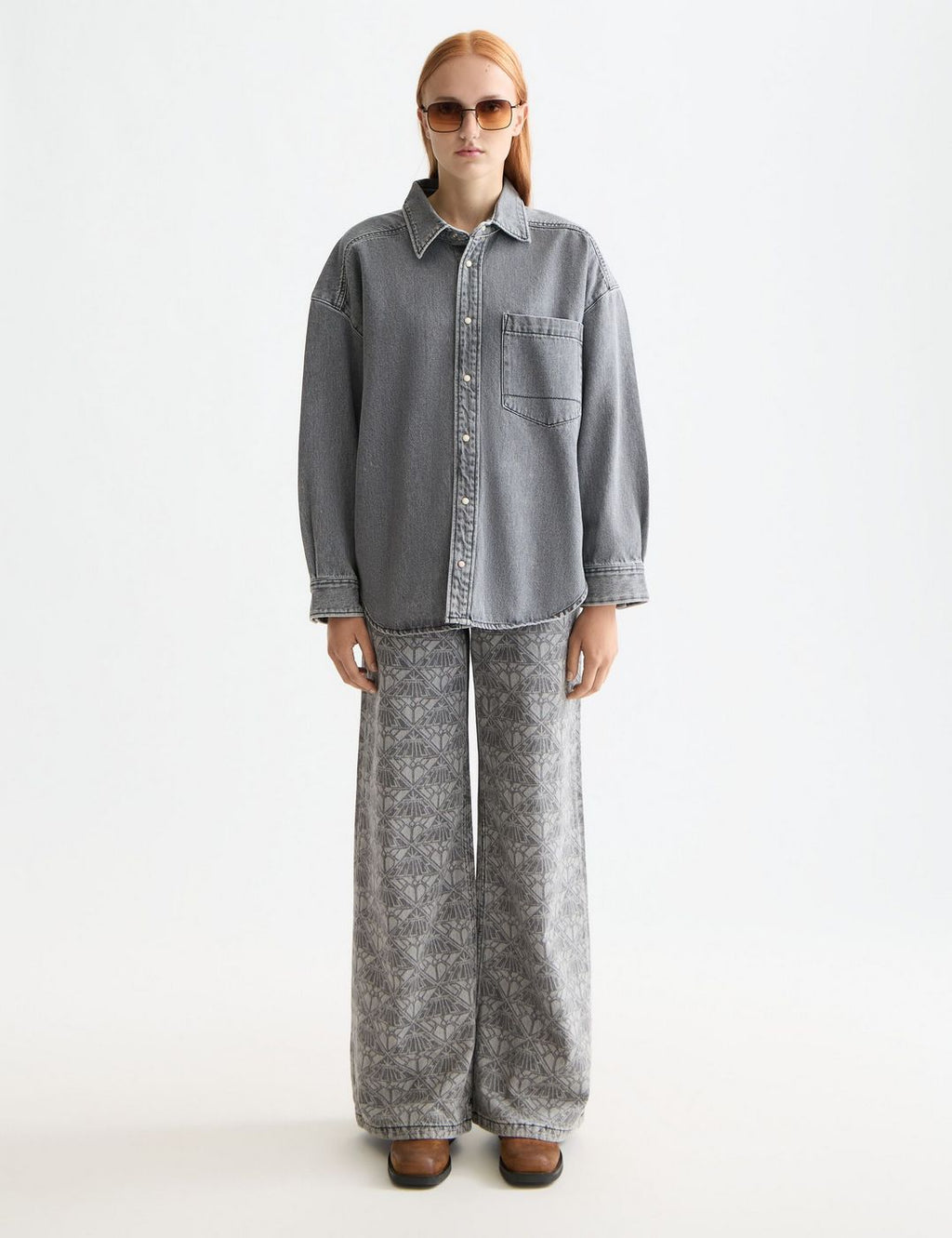 Overskjorta i tvättad denim — Black Spark