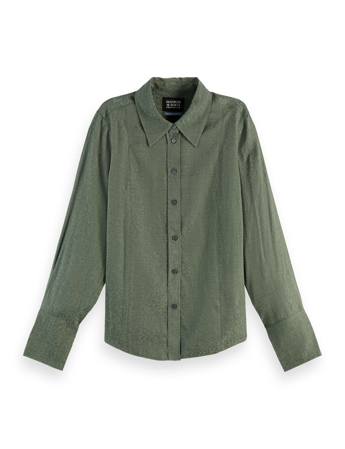 Regular fit jacquard overhemd - Thym