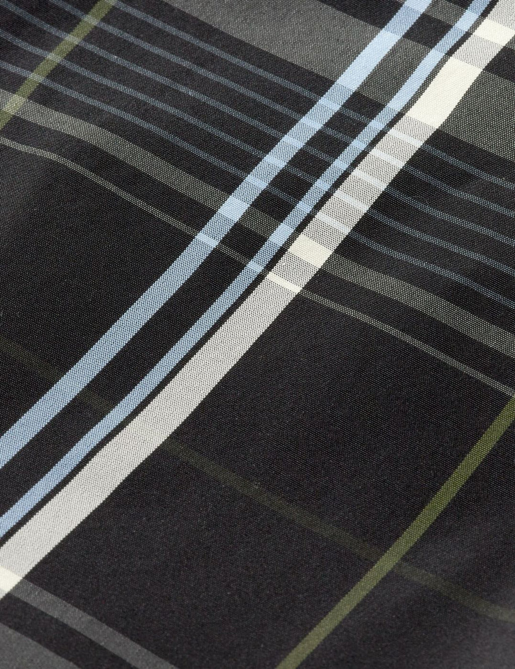 Kortärmad tafttopp med peplum - Rutig taft