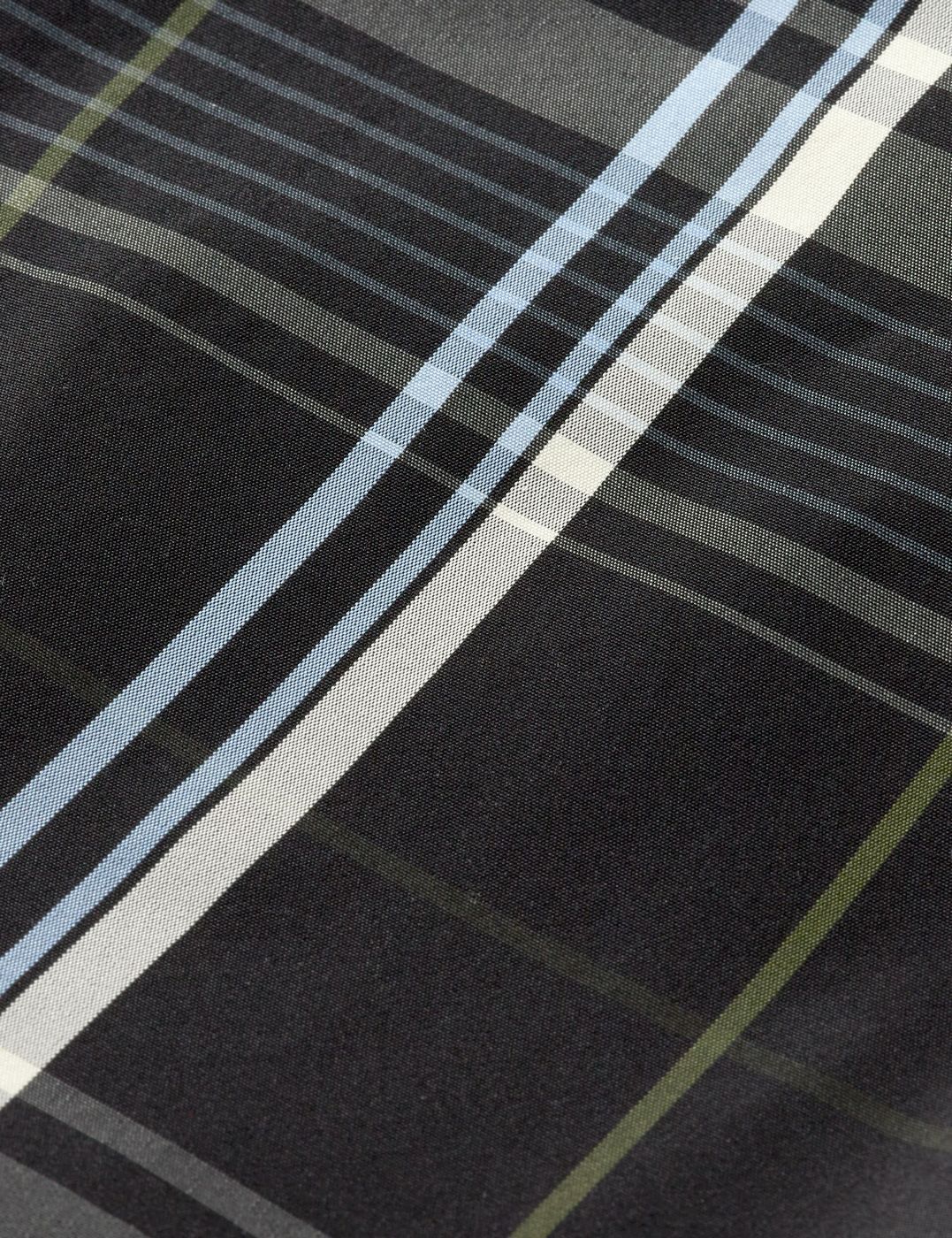 Kortärmad tafttopp med peplum - Rutig taft