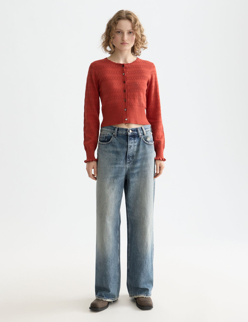 Cardigan in pointelletricot - Ketchup
