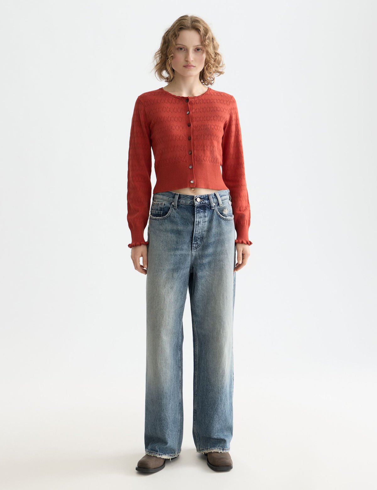 Cardigan in pointelletricot - Ketchup