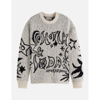 Pull Jacquard Motif Oversized - Eggnog