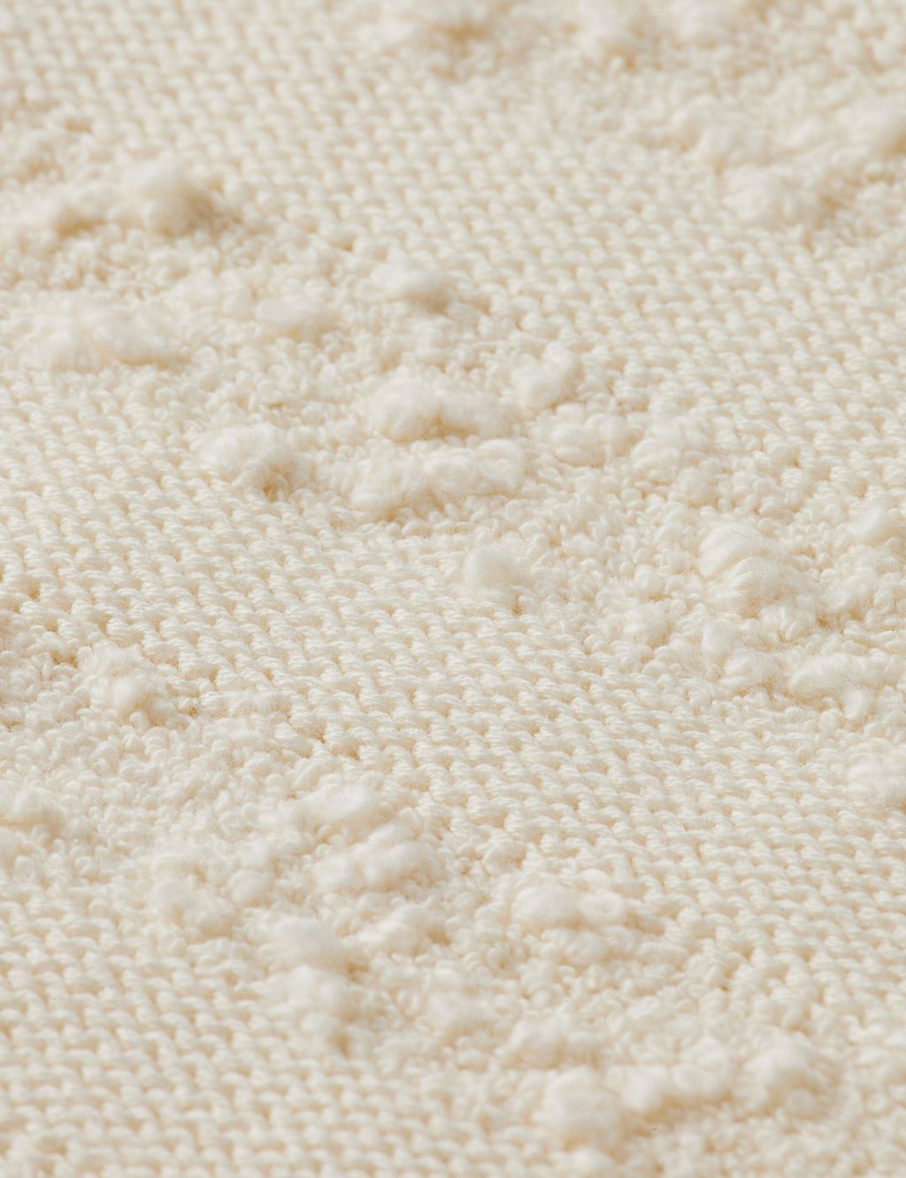 Cardigan Bouclé Stripe Crew Neck - Eggnog