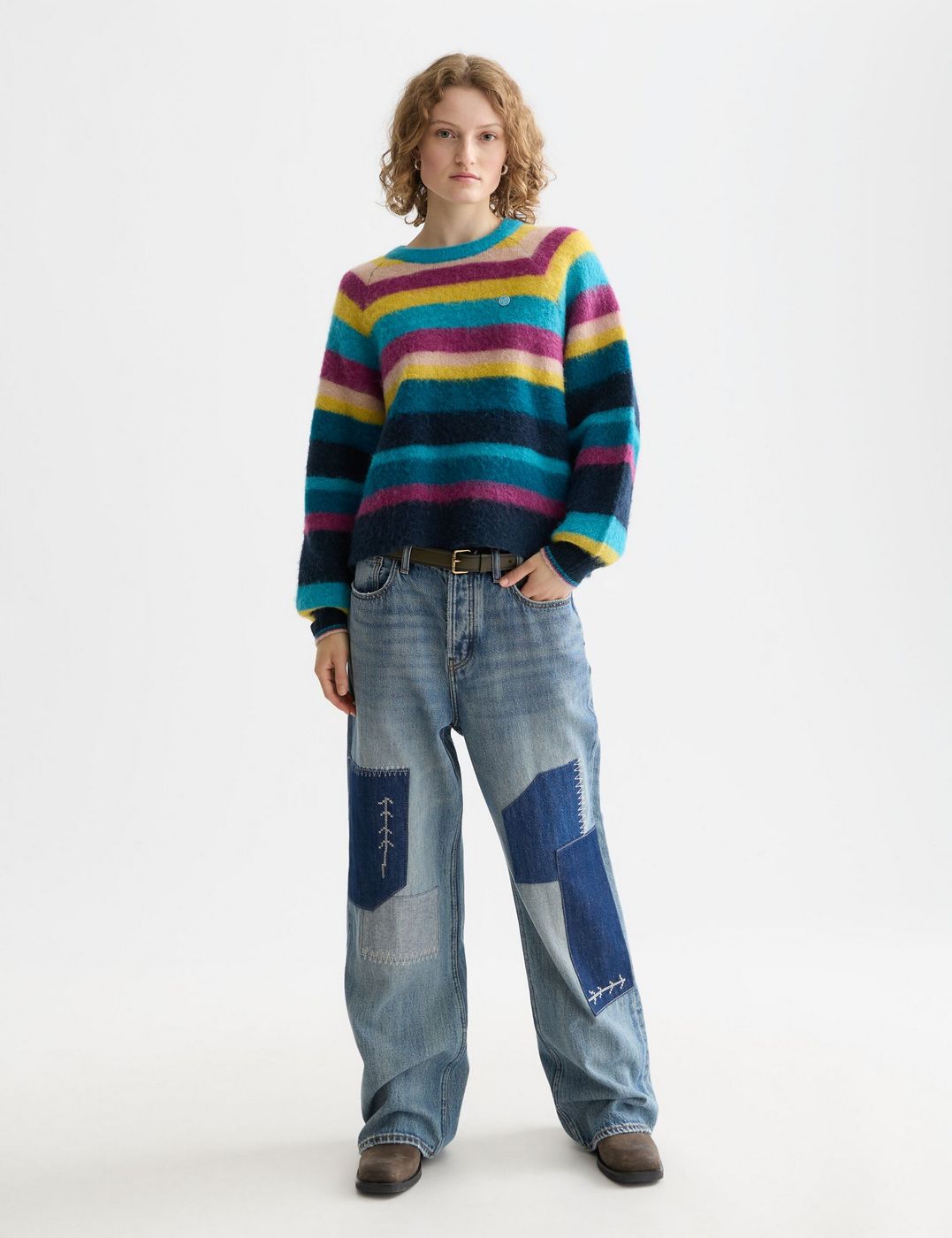 Pull Stripep Oversized - El Cosmico Stripe Deep Lagoon