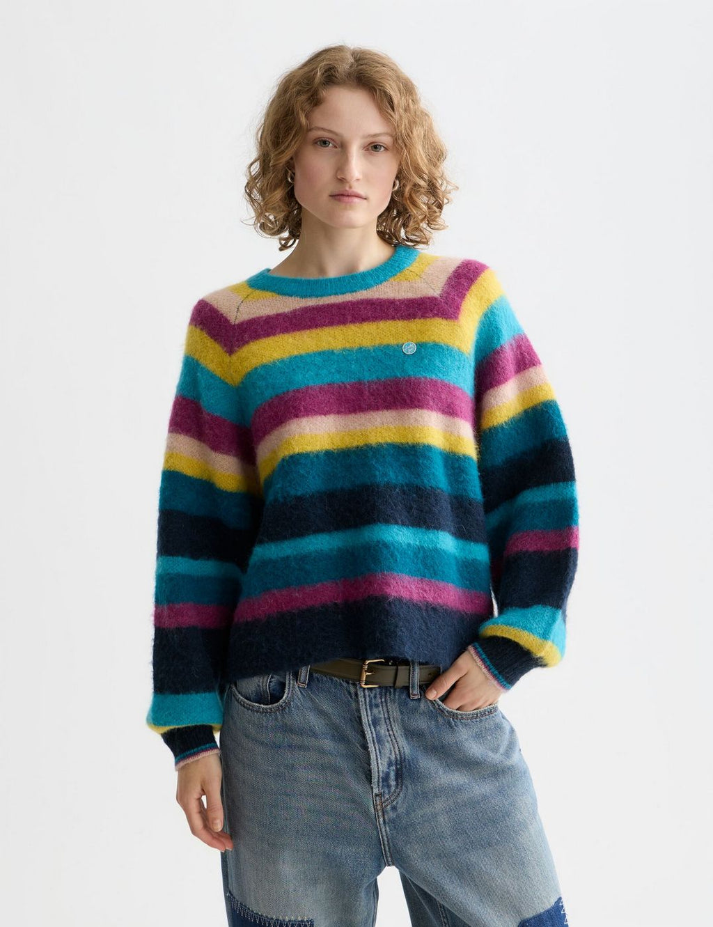 Pull Stripep Oversized - El Cosmico Stripe Deep Lagoon