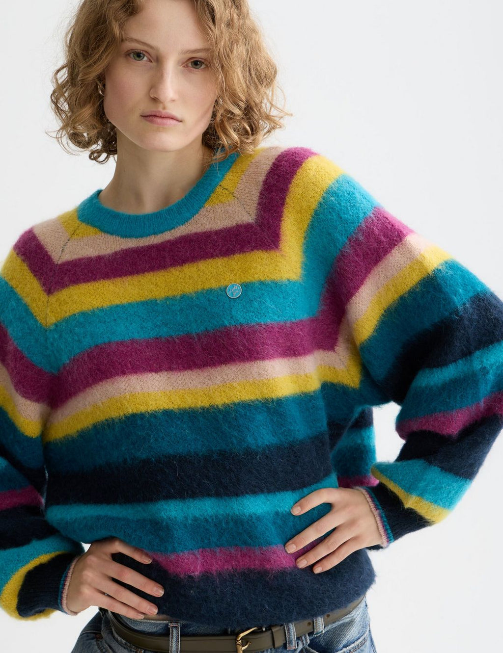 Pull Stripep Oversized - El Cosmico Stripe Deep Lagoon