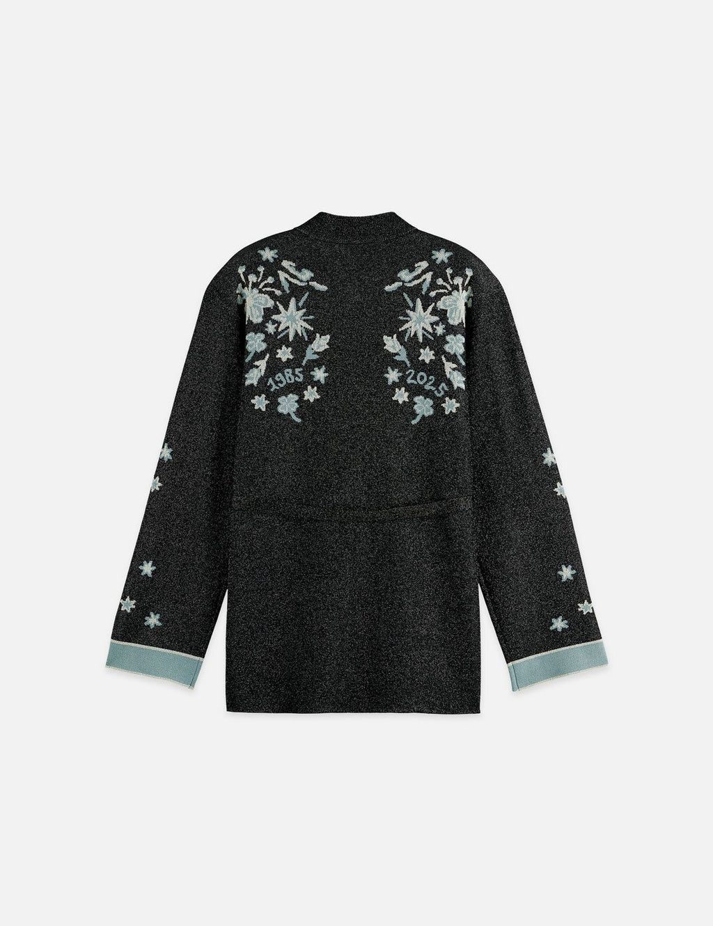 Veste 40 Years Jacquard Belted Knitted - Meteorite