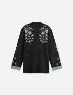 Veste 40 Years Jacquard Belted Knitted - Meteorite