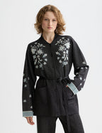 Veste 40 Years Jacquard Belted Knitted - Meteorite