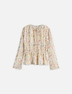 Top Printed With Tied Front - Cosmic Sky Eggnog