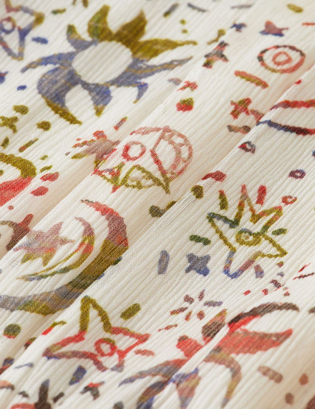 Top Printed With Tied Front - Cosmic Sky Eggnog
