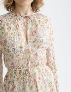Top Printed With Tied Front - Cosmic Sky Eggnog