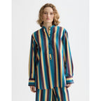 Chemise Relaxed Striped - El Cosmico Stripe Deep Lagoon