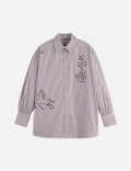 Chemise Embroidery Girlfriend - Fig Stripe