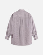 Chemise Embroidery Girlfriend - Fig Stripe