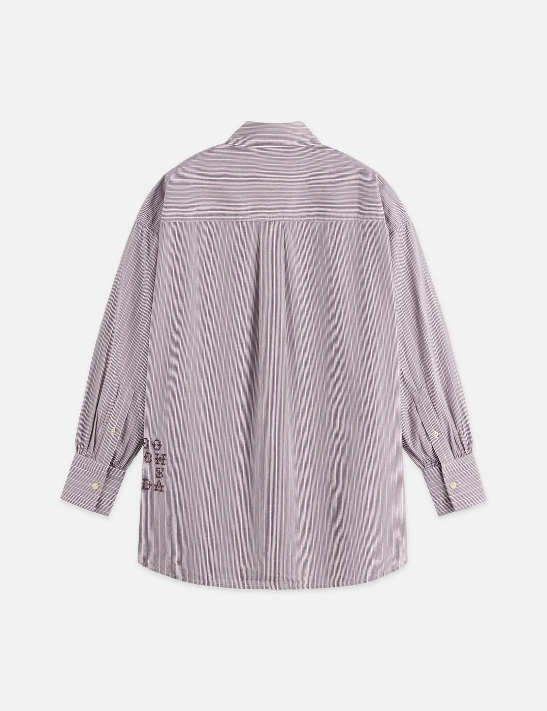 Chemise Embroidery Girlfriend - Fig Stripe