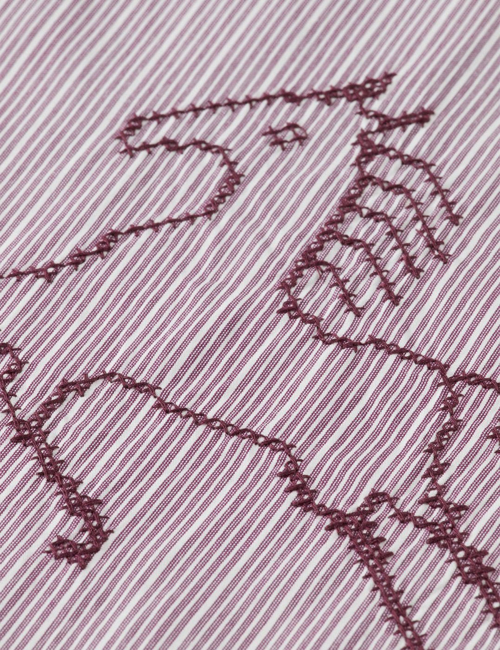 Chemise Embroidery Girlfriend - Fig Stripe