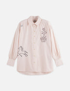 Chemise Embroidery Girlfriend - Rose Dust Stripe