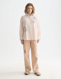 Chemise Embroidery Girlfriend - Rose Dust Stripe