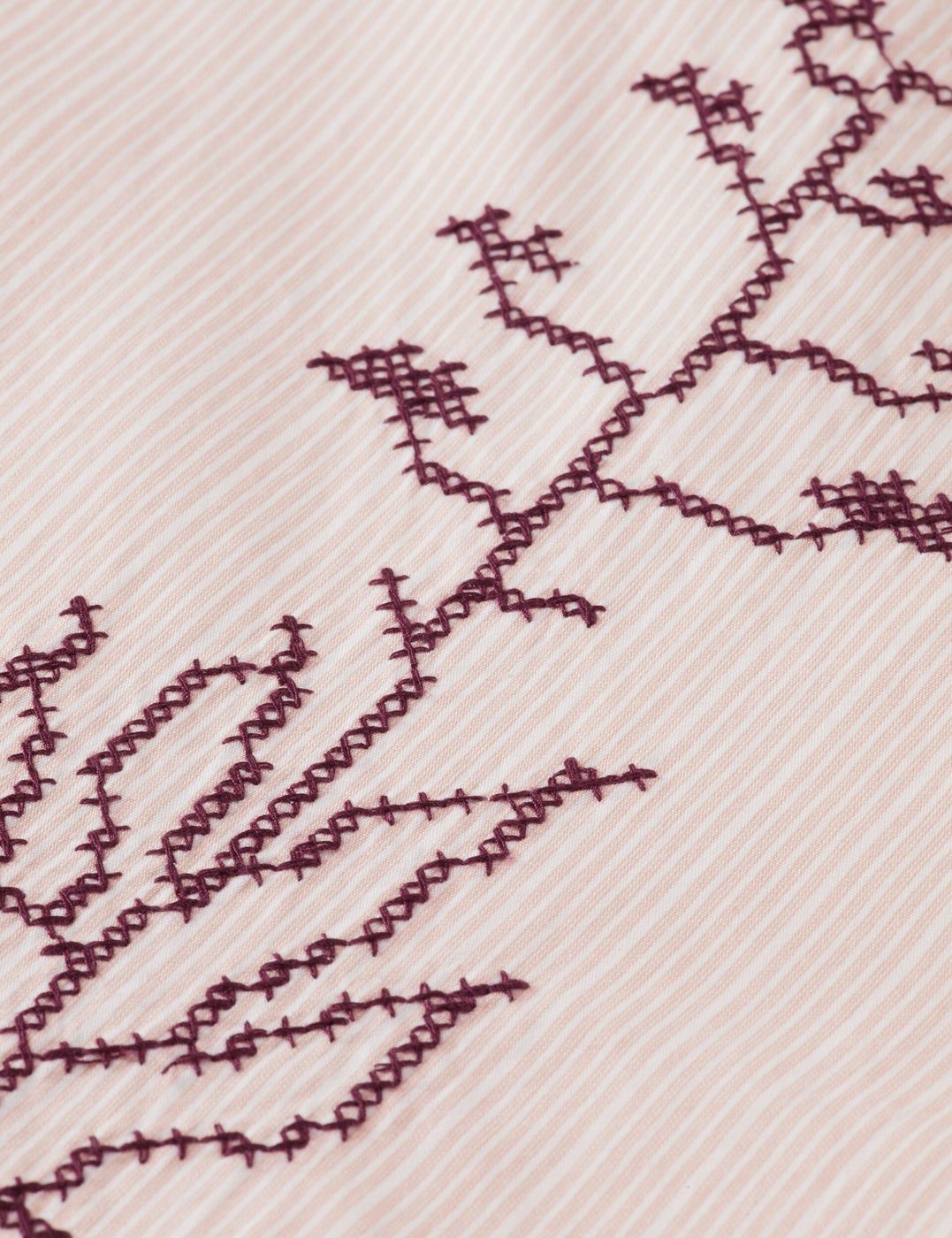 Chemise Embroidery Girlfriend - Rose Dust Stripe
