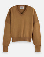 Pull Core V-Neck Relaxed - Tobacco Melange