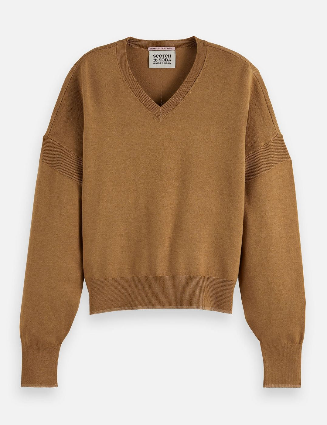 Pull Core V-Neck Relaxed - Tobacco Melange