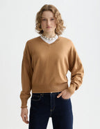 Pull Core V-Neck Relaxed - Tobacco Melange