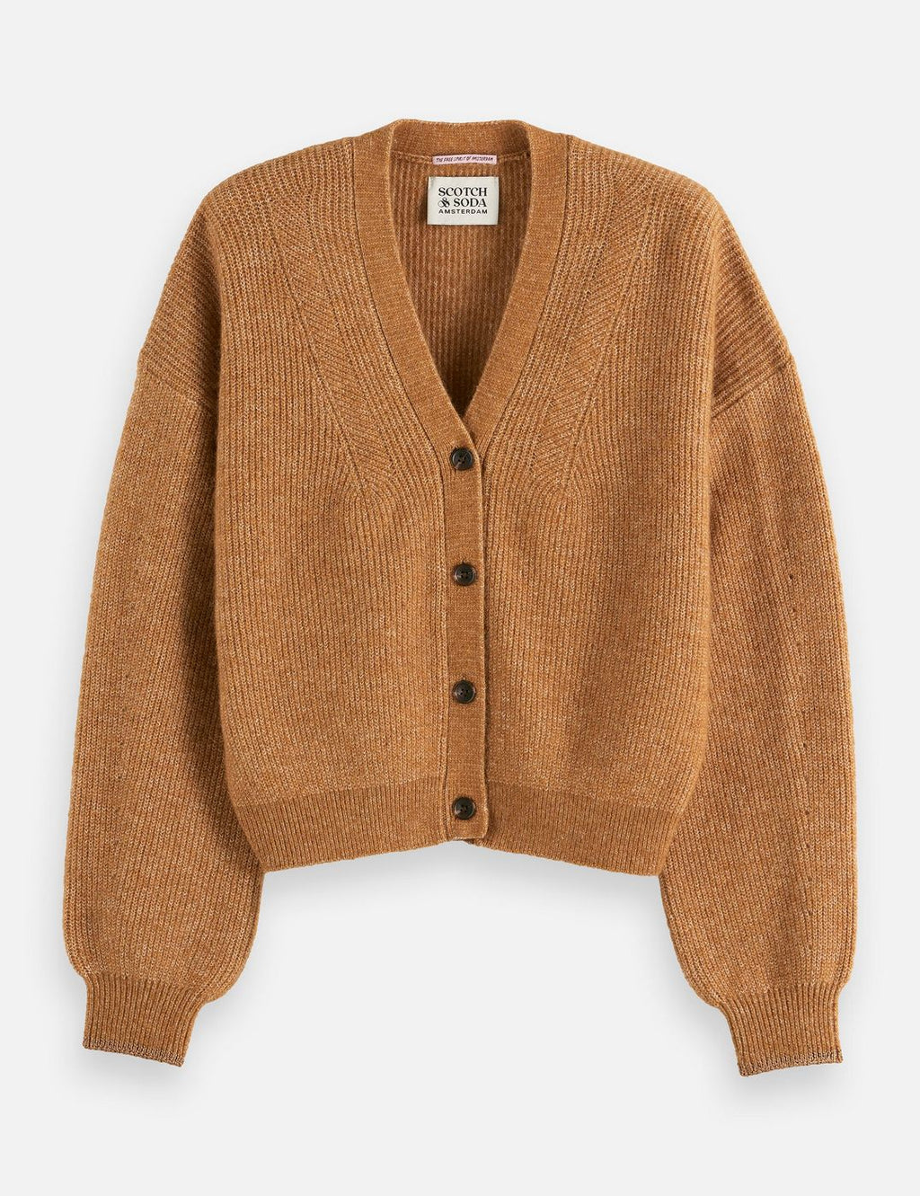 Cardigan Core Fuzzy Relaxed - Tobacco Melange