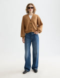 Cardigan Core Fuzzy Relaxed - Tobacco Melange