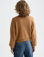 Cardigan Core Fuzzy Relaxed - Tobacco Melange