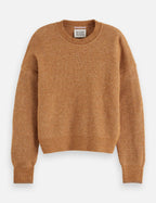 Pull Core Fuzzy Crew Neck - Tobacco Melange