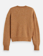 Pull Core Fuzzy Crew Neck - Tobacco Melange