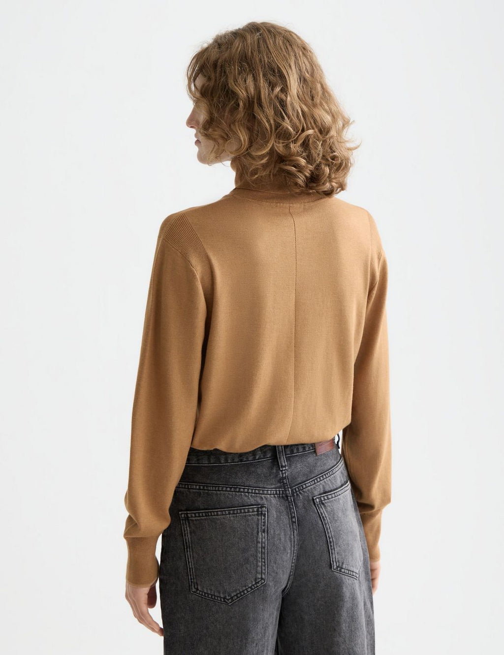 Pull Core Roll Neck Relaxed - Tobacco Melange