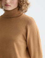Pull Core Roll Neck Relaxed - Tobacco Melange