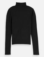 Core Roll Up Neck Long Sleeve T-Shirt - Black